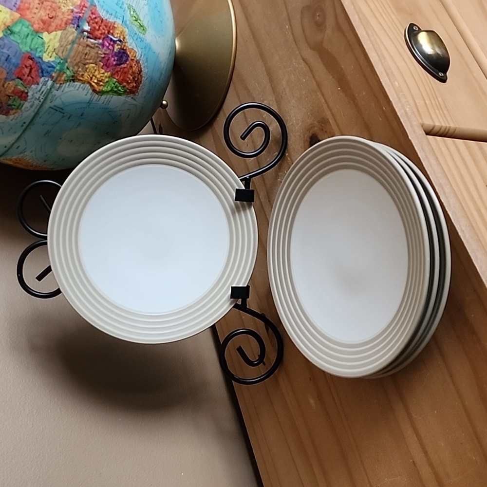 4 Denby Intro Stripes side plates
